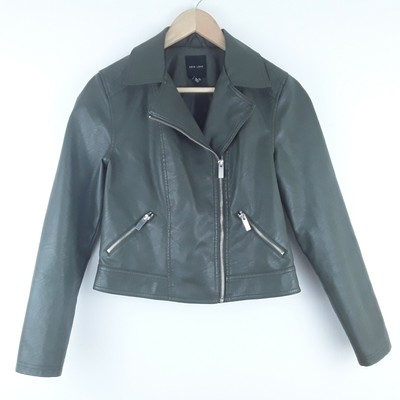 New Look Las Womens Dark Green Faux Leather Jacket Size Uk 10 - Faux Leather Coat Womens Uk New Look Las Womens Dark Green Faux Leather Jacket Size Uk 10 - Faux Leather Coat Womens Uk