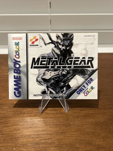 Metal Gear Solid Instruction Manual Booklet Nintendo Game Boy Color GBC Gameboy 