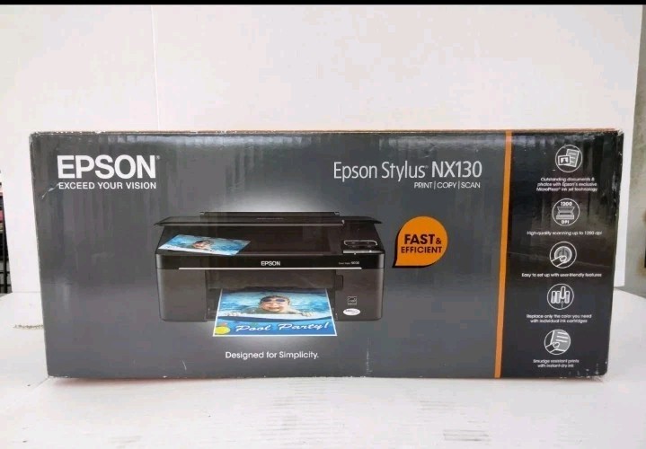 Epson NX130 Stylus All-in-One Color Inkjet Printer. NEW FACTORY