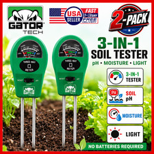 2-Pack Soil pH Water Moisture Light Tester Me...