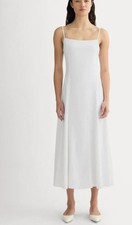 Everlane The Seamed Dress Stretch Linen White Size 2 NWT
