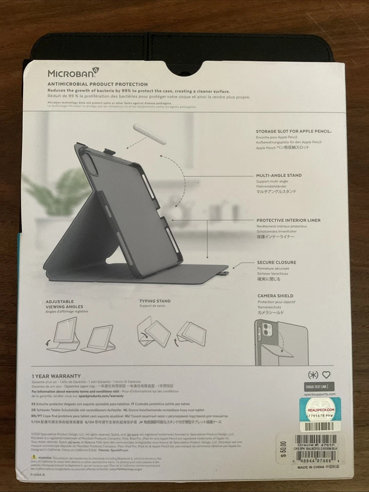 Speck Balance Folio Ipad Pro 11" (2018-2021), Ipad Air (2020) Negro Foto 2 de 2
