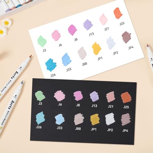 12 Colors Metallic Acrylic Paint Pens for Rock Painting, 12 Metallic Color - Imagen 4 de 6