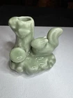 Shawnee Pottery Vintage Green Glazed Ceramic Collectible Small Planter