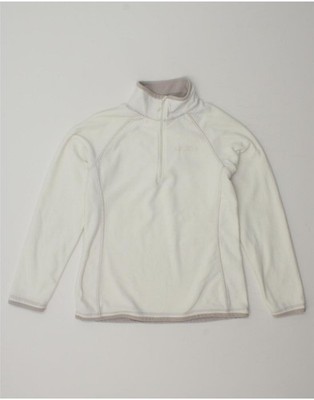 Mountain Warehouse Damen-Fleecepullover mit Reißverschluss am Ausschnitt UK 10 Small weiß GH01