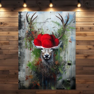 Leinwandbild  Hirsch Rudi    Das Wahrzeichen von Shadow Wood Art   Urban Style