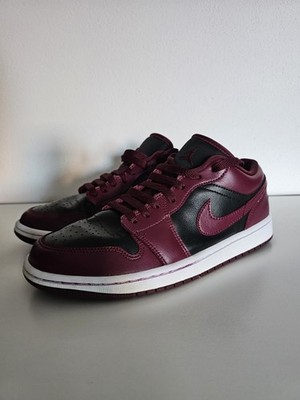Nike Air Jordan 1 Low Bordeaux Black - Größe 42 EU (US 10) - Original