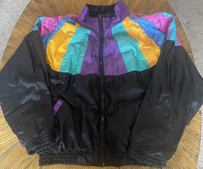 Vintage  90 s Active Exposure Retro Colorblock Windbreaker Jacket S/M