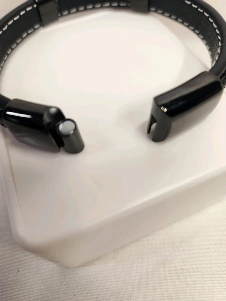 Pulsera de cuero Mkat con piedra natural amatista Foto 4 de 4