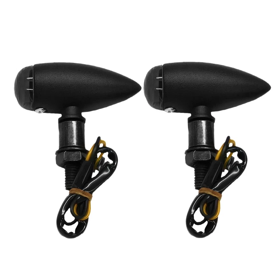 Черные сигнальные мигающие огни для мотоцикла Harley Sportster желтого цвета - Изображение 2 из 4