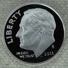 2011-S Silver Roosevelt Dime Proof 90% Silver US Mint 10C Coin Free Shipping