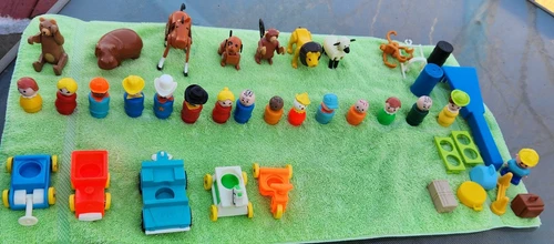 Vintage Lot Little People Vehicles Figures Playset Parts Other