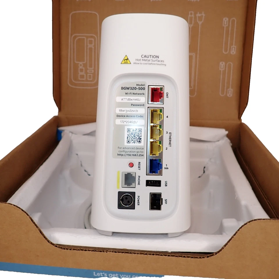 AT&T Fiber BGW320-500 Internet Kit Broadband Gateway Wi-Fi Modem Router New - Image 4 of 4