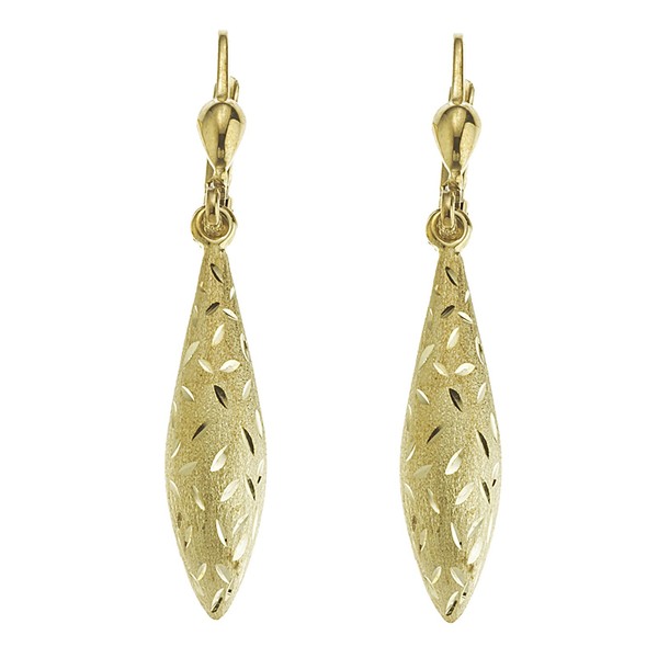Fascination By Ellen K. OhrhäNger Aus 585/- Gelbgold Glanz Mattiert Diamantiert-image