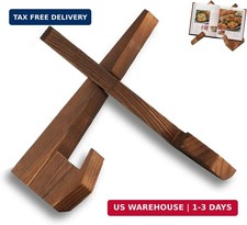 Cookbook Stand, Cook Book Stand for Kitchen Counter,Wooden Recipe Book Holder, M
