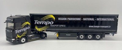 ELIGOR - SCANIA 500 S 4x2 with tautliner trailer - TEMPO TRANSPORT - 1/43 - ...