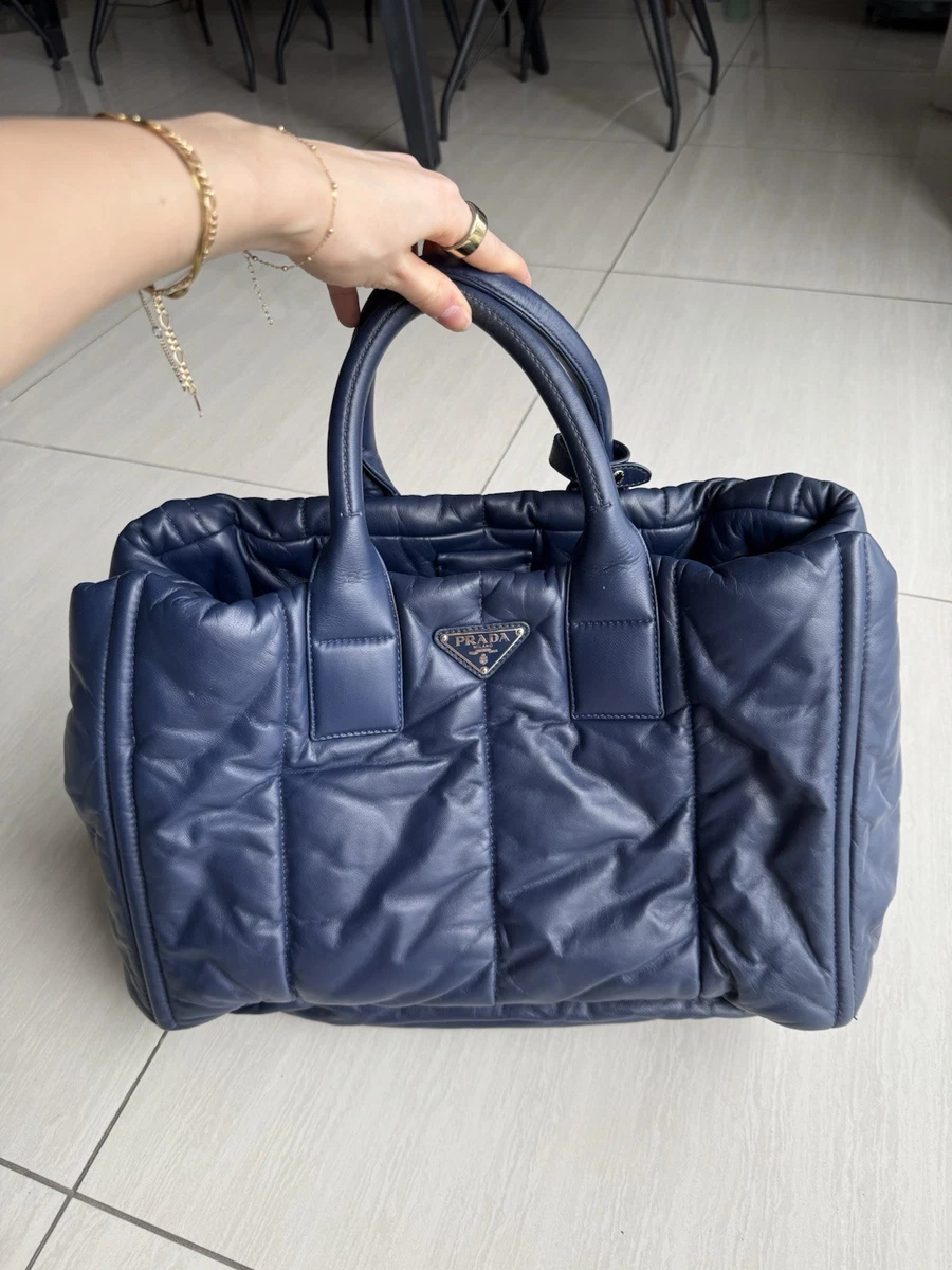 PRADA Nappa Leather Exterior Tote Bags & Handbags for Women for