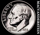 1958 Silver Roosevelt Dime - Choice Gem Proof  Lustrous  No Reserve  #J8548