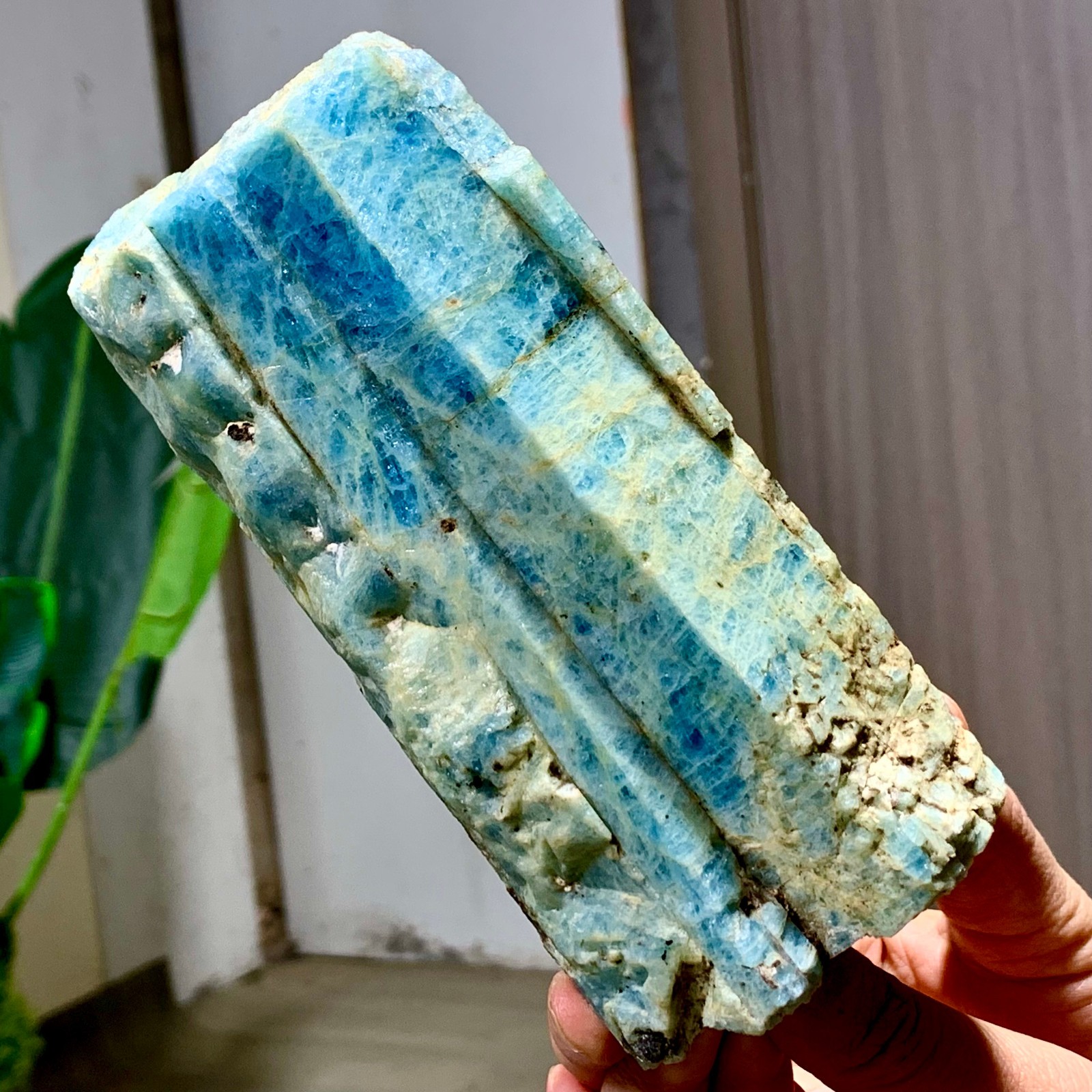 2.87LB Rare!Natural beautiful Prism shaped Aquamarine Raw Crystal Specimen Rough