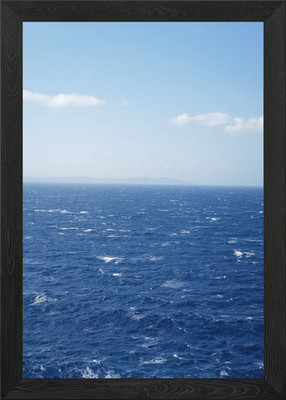 Offener Meerblick mit blauem Himmel gerahmtes Wandbild Poster Leinwanddruck Bild
