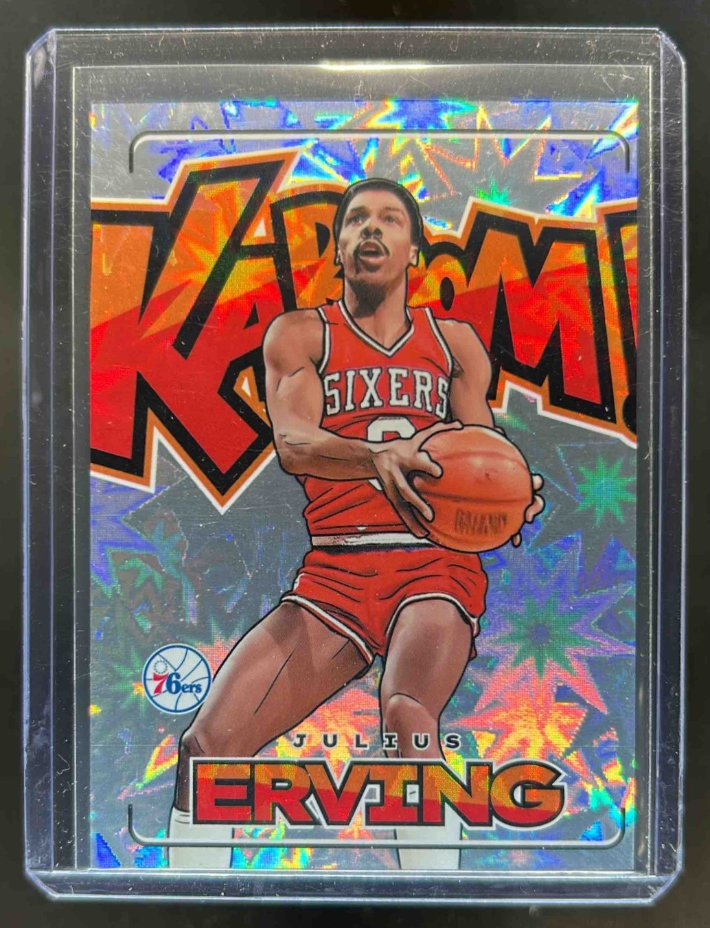 2023-24 Panini Crown Royale Julius Erving Kaboom SSP #8 76ers