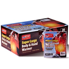 Body & Hand Warmer Super Large Size 20Pack - Up to 16 Hours, Long Lasting Hea...