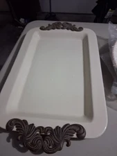GG Collection Acanthus Leaf Serving Tray Large Rectangle