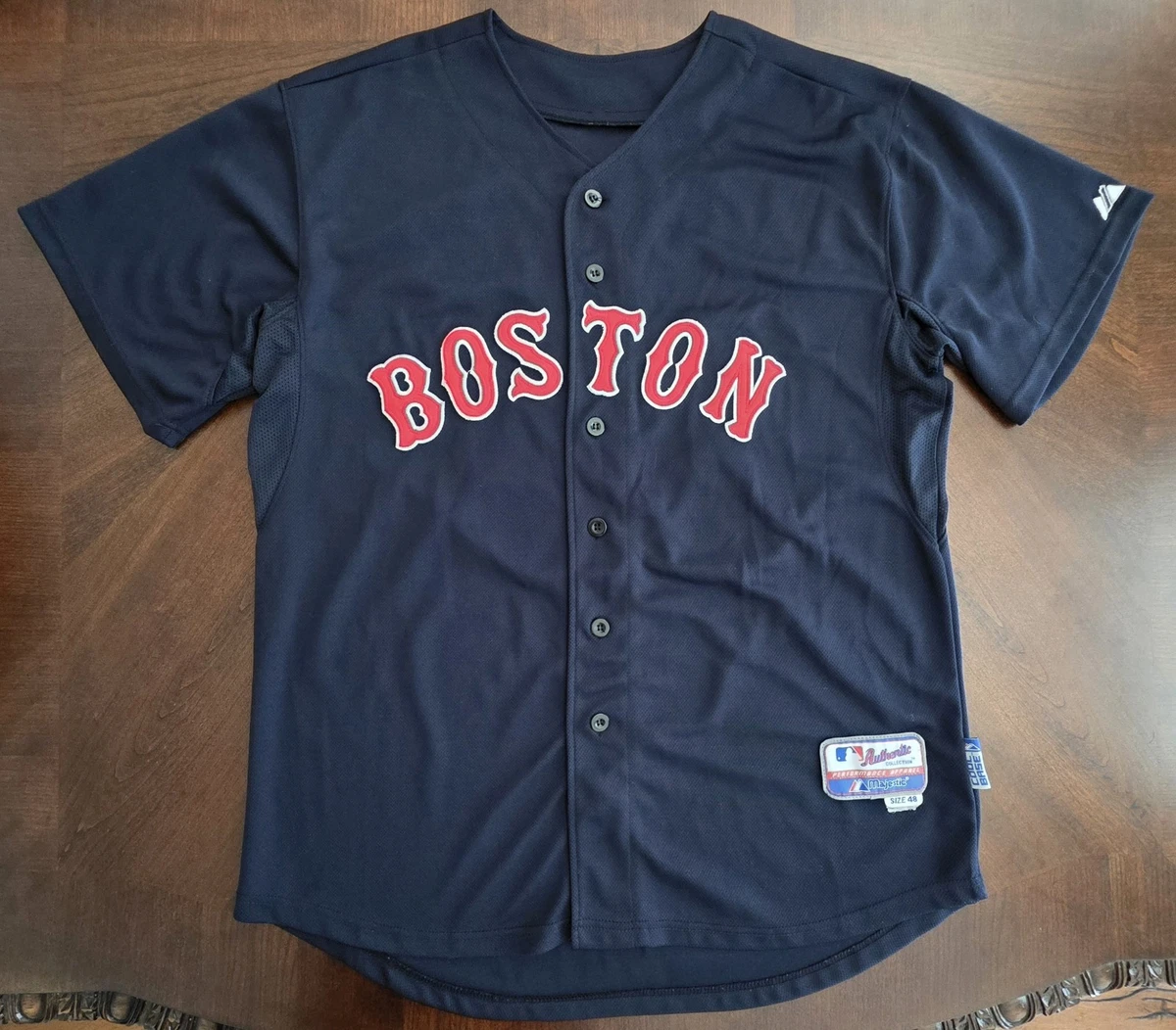 Maillot Vintage Boston Red Sox – Majestic – Taille XL – Bleu – Homme – Occasion (bon état)