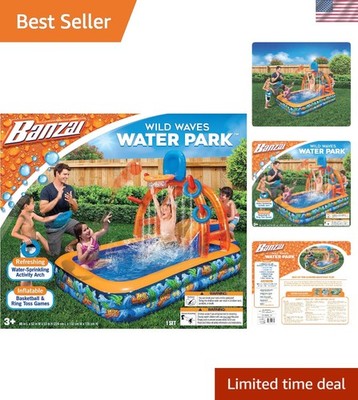 Ultimate Wild Waves Backyard Water Park   Fun Inflatable for Summer Splashing