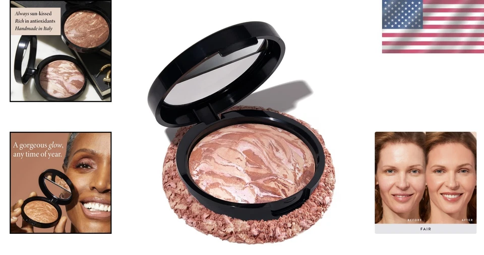 Baked Bronze-N-Brighten Bronzer Powder - Fair | Natural Glow for Light Skin - Image 2 of 4