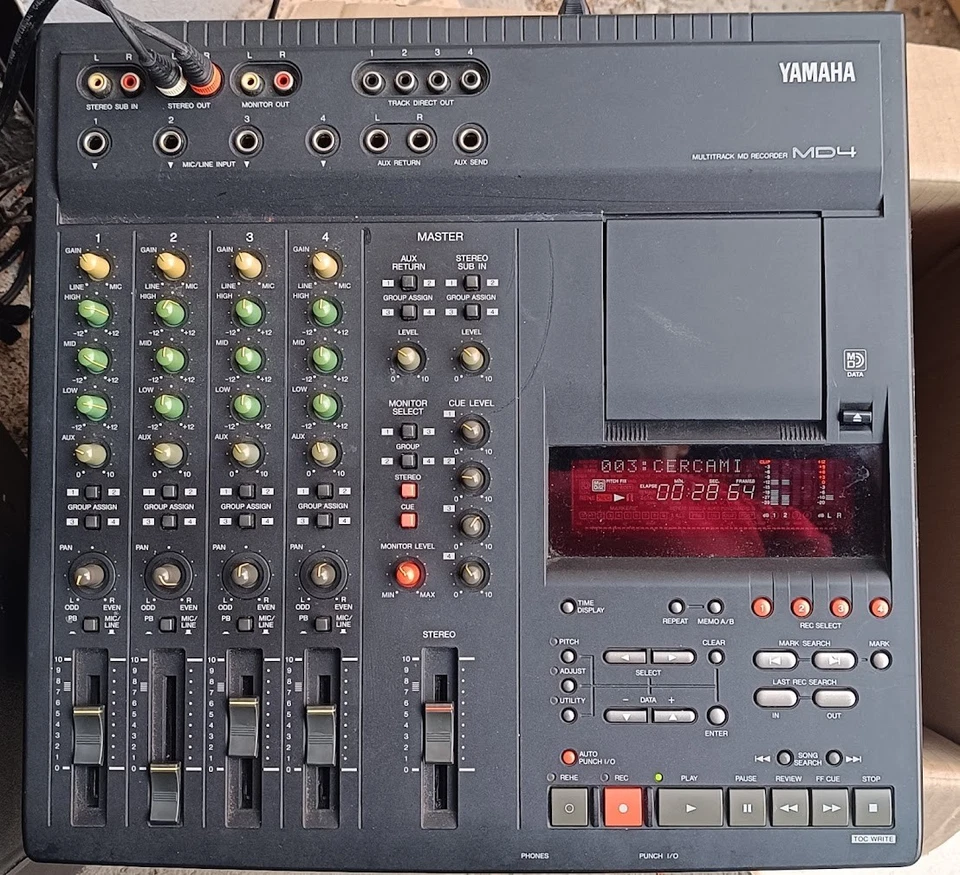 YAMAHA MD4 multitrack MD recorder REGISTRATORE MD A 4 TRACCE usato, funzionante - Immagine 2 di 4
