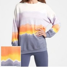 Athleta Tall Balance Sunset Horizon Print Sweatshirt, Large Tall NWT B3