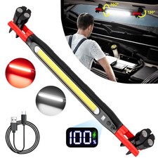 USB Magnetic Lighting White/Red COB Work Light Bar Rechargeable Floodlight Lamp