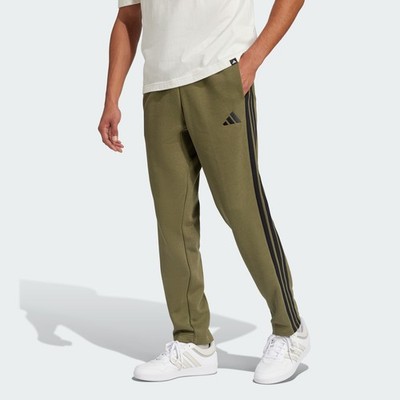 adidas men Essentials 3-Stripes Fleece Pants Open Hem