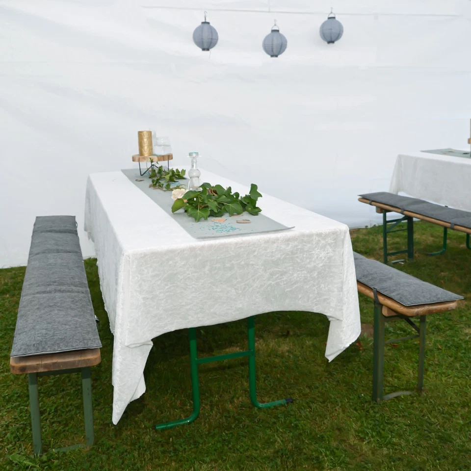 FILZ Set - 2x Bierbank Auflage zum Wenden 180cm - 12x Bodenschoner  - Bild 2 von 4