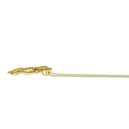 18 Karat Gelbgold Halskette mit 3 Herzen Diamanten 0,74 kt. - Bild 10 von 10