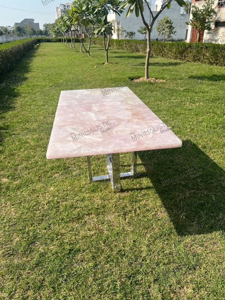 Rose Quartz Table Top | Dining Table Top | Coffee Table Top ( Rectangular ) - Image 3 of 4