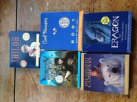 audio books/on CD x 5; see photos; youth to adult