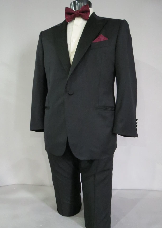 Chaqueta Esmoquin Reciente Ermenegildo Zegna MILA Micronsphere Ventilación Lateral Corte Ajustado 42 S Foto 2 de 4