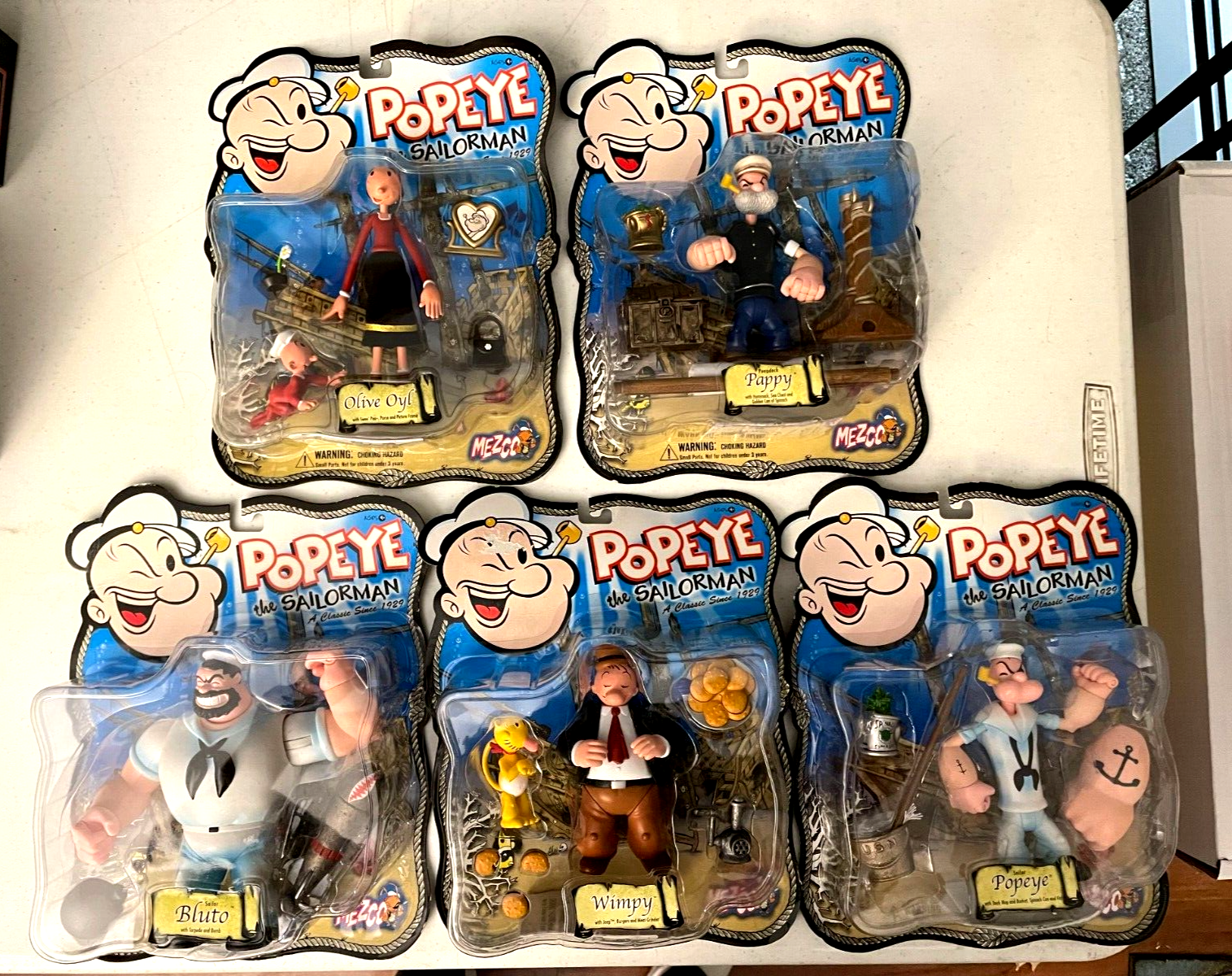 POPEYE THE SAILOR MAN Action Figures MEZCO TOYS full set of