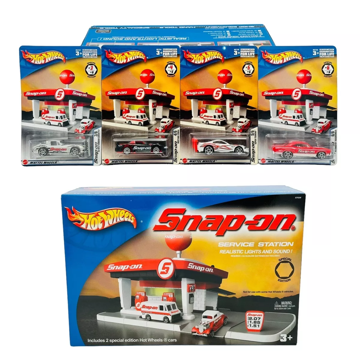 Hot wheels snap on service sale station