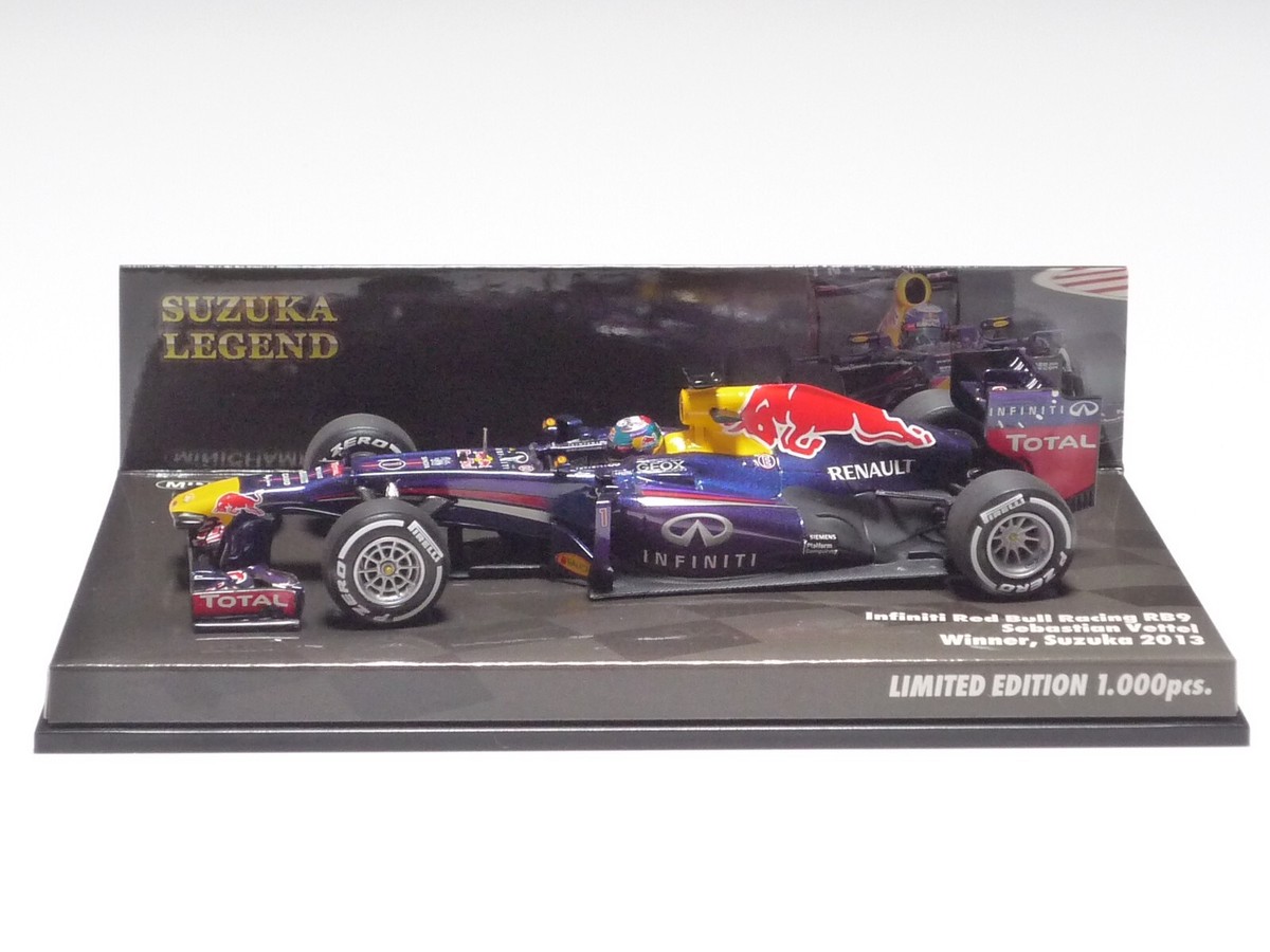 ミニチャンプス 1/43 S.ベッテル ワールドチャンピオン仕様 MINICHAMPS 1:43 RED BULL RB9 S. VETTEL Winner, Suzuka 2013