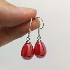 925 Sterling Silver Pearl Drop Water Stud Earrings Jewellery Women Girls Gift