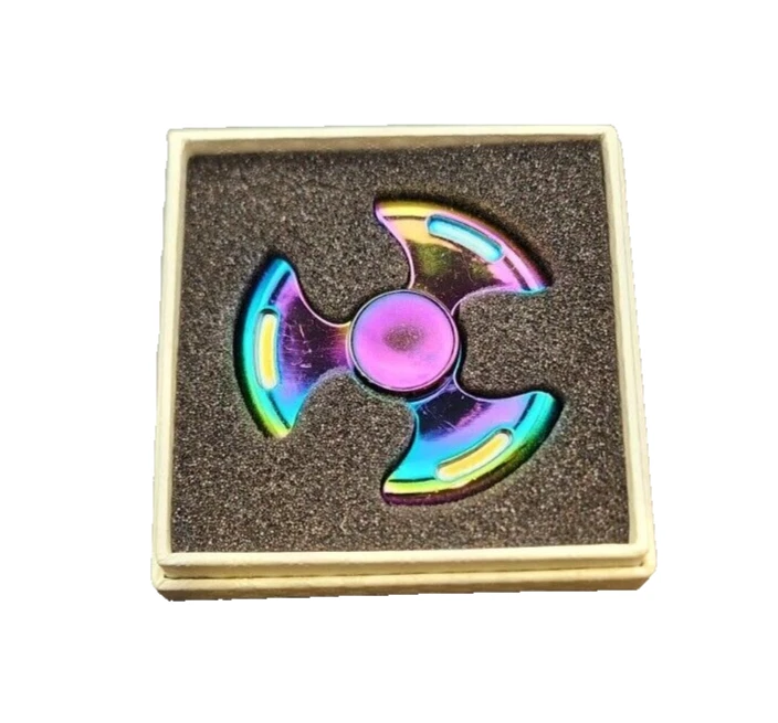 Iridescent fidget sale spinner
