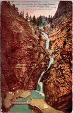 Seven Falls Cheyenne Canon Colorado Springs Colorado DB Cancel WOB Postcard