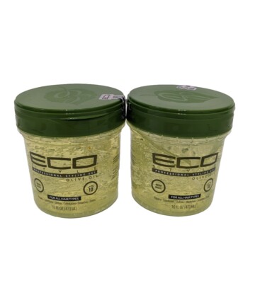 2 Eco Styler Professional Olive Oil Styling Hair Gel Maximum Hold 16 oz NEW 4/26