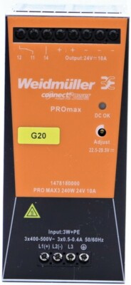 WEIDMULLER PRO MAX3 240W 24V 10A SWITCHING POWER SUPPLY