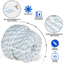 5/8" × 150' Double Braid Nylon Polyester Arborist Bull Rope Pulling Rigging Line