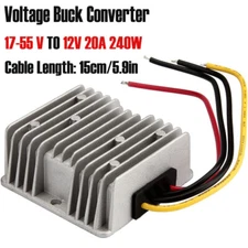 240W Voltage Buck Converter Reducer DC 17-55V Step Down to DC 12V 20A Waterproof