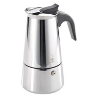 Espressokocher Emilio 2 Tassen Edelstahl Espressokanne Induktion Kaffeekocher